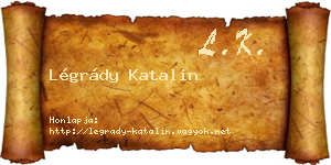 Légrády Katalin névjegykártya